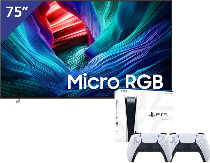 Samsung 75 inch Micro RGB TV + PlayStation 5 afbeelding