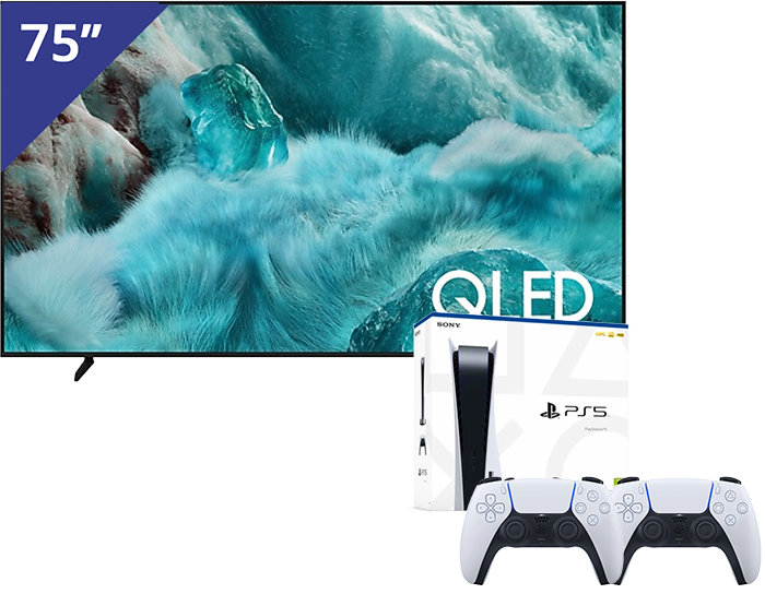 Samsung 75 inch QLED TV + PlayStation 5