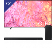 Samsung 75 inch QLED TV + Soundbar met Subwoofer