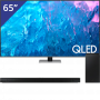 Samsung 65 inch QLED TV + Soundbar met Subwoofer  