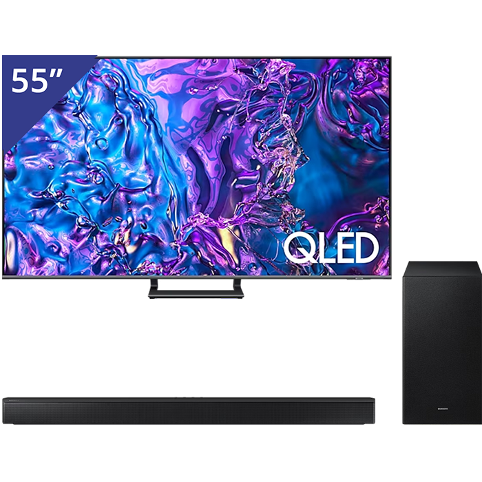 Samsung 55 inch QLED TV Soundbar met Subwoofer