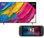 LG 75 inch QNED 4K TV + Nintendo Switch 2