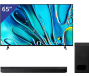 Sony Bravia 65 inch Ultra HD TV + Sony Bravia Theatre Bar + Subwoofer