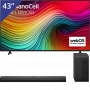 LG 43 inch TV + LG Soundbar met Subwoofer