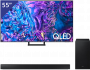Samsung 55 inch QLED TV + Soundbar met Subwoofer