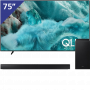 Samsung 75 inch QLED 4K TV + Soundbar met Subwoofer