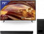 Sony 75 inch Ultra HD TV + Sony Bravia Theatre Bar + Subwoofer