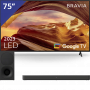 Sony 75 inch Ultra HD TV + Soundbar met Subwoofer 