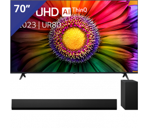 LG 70 inch 4K LED TV + LG soundbar