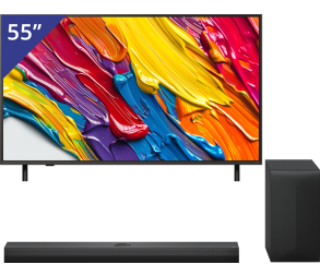 LG 55 inch QNED TV + LG Soundbar met Subwoofer