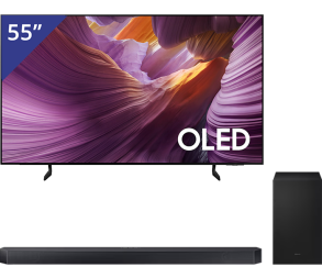 Samsung 55 inch OLED TV + Soundbar met Subwoofer