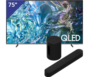 Samsung 75 inch TV + Sonos Beam + Sub mini