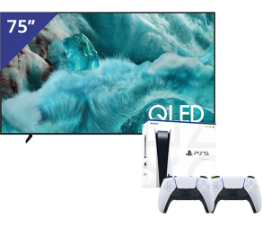 Samsung 75 inch QLED TV + PlayStation 5