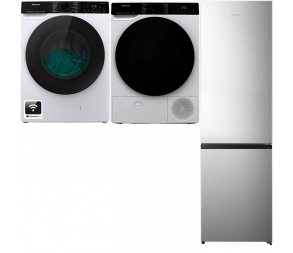 Hisense Koelvriescombinatie + Wasmachine + Droger