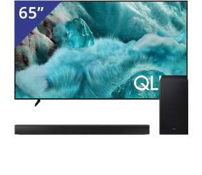 Samsung 65 inch QLED 4K TV + Soundbar met Subwoofer