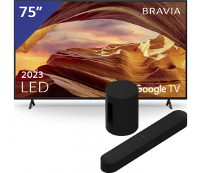 Sony 75 inch TV + Sonos Beam + Sub mini