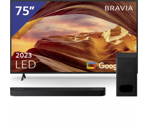 Sony 75 inch Ultra HD TV + Sony Bravia Theatre Bar + Subwoofer