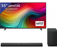 LG 55 inch TV + LG Soundbar met Subwoofer
