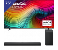 LG 75 inch TV + LG Soundbar met Subwoofer