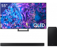 Samsung 55 inch QLED TV + Soundbar met Subwoofer