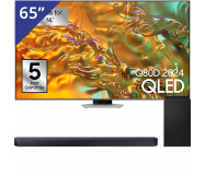 Samsung 65 inch QLED TV + Soundbar met Subwoofer