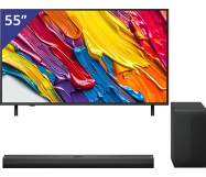 LG 55 inch QNED TV + LG Soundbar met Subwoofer