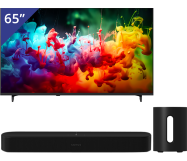 LG 65 inch TV + Sonos Beam + Sub mini