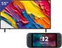 LG 55 inch QNED 4K TV + Nintendo Switch 2