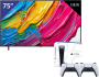 LG 75 inch QNED TV + PlayStation 5
