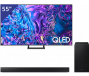 Samsung 55 inch QLED TV + Soundbar met Subwoofer