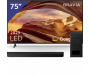 Sony 75 inch Ultra HD TV + Sony Bravia Theatre Bar + Subwoofer