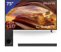 Sony 75 inch Ultra HD TV + Soundbar met Subwoofer