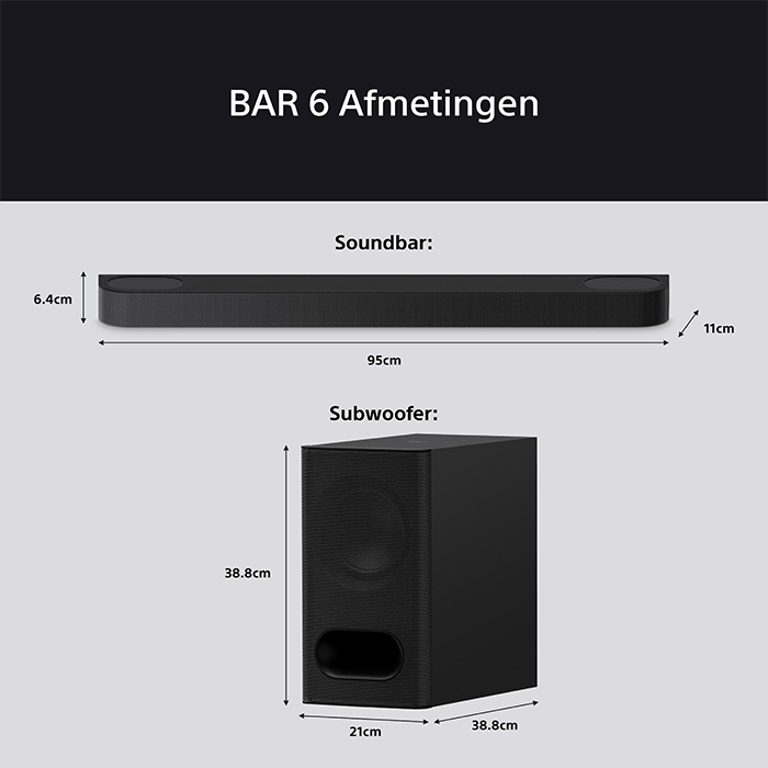 Sony Bravia Theatre Bar met draadloze Subwoofer afbeelding